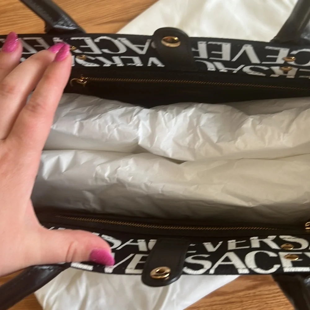 VERSACE ALLOVER LARGE TOTE BAG